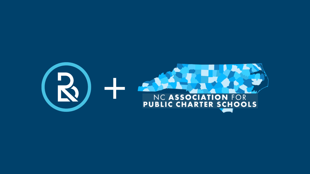 graphic with logos of Rhodes Branding and NC Association for Public Charter Schools